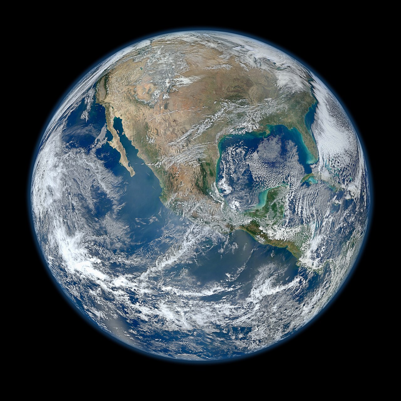 North America from low orbiting satellit