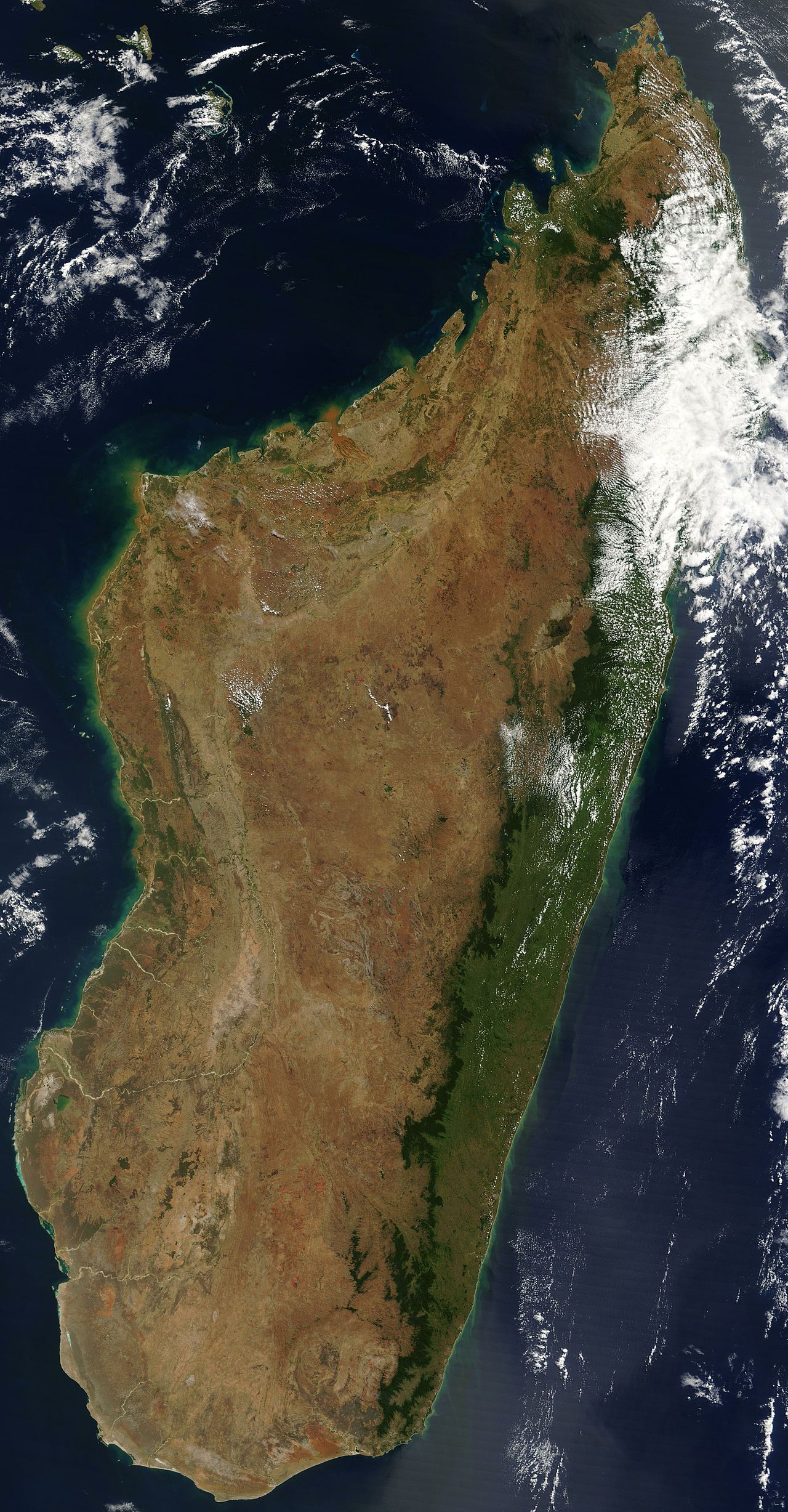 Satellite image of Madagascar in Septemb