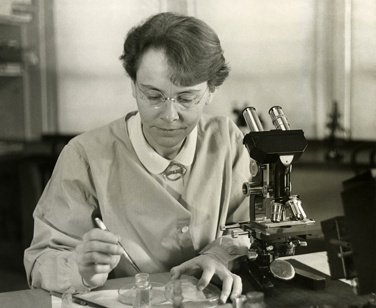 Barbara McClintock (1902-1992) shown in 