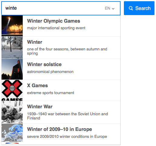 Prominent-search-box with-type ahead