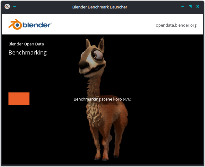 Blender Benchmark koro screenshot