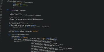 컴퓨터 화면에 표시된 Python 코드