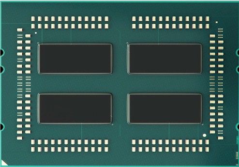AMD EPYC 프로세서 다이(칩) 실물 근접 촬영