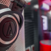 Audio recording studio headphones microphone