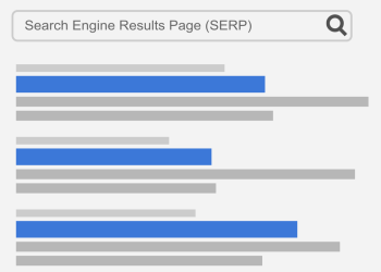 Search engine results page SERP interface