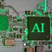 회로 기판 위 빛나는 AI 칩