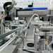 Close-up view of modern automation machinery in an industrial setting.