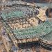 Aerial shot of a large-scale construction project with cranes in Đồng Nai, Việt Nam.