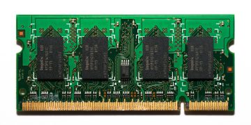 High-quality image of a computer RAM module showcasing detailed circuit design.