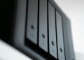Detailed view of a black data storage unit highlighting modern technology and data management.