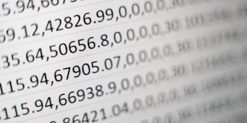 white printing paper with numbers