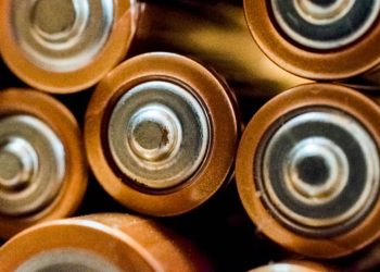 Detailed view of grouped cylindrical batteries showcasing industrial energy concepts.