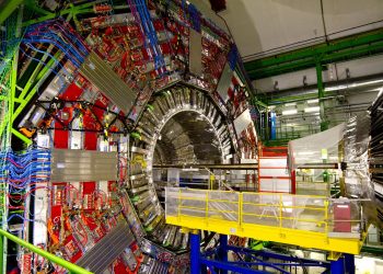 A close-up view inside CERN's Large Hadron Collider in Geneva, Switzerland.