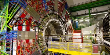 A close-up view inside CERN's Large Hadron Collider in Geneva, Switzerland.