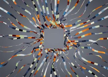 Vivid 3D rendering of dynamic colorful ribbons forming a square in abstract digital art.