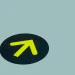 Minimalist image of a yellow arrow on a blue floor indicating direction, ideal for navigation themes.