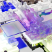 Vibrant abstract 3D artwork with geometric patterns and colorful hues.