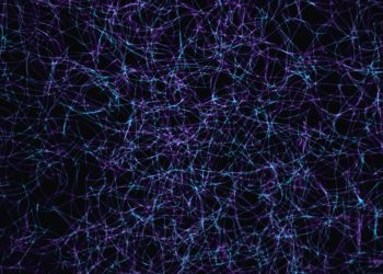 a dark blue background with lots of lines