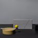 A sleek arrangement of geometric shapes and textures in a minimalist style, emphasizing elegance.