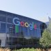 Google headquarters building with colorful logo