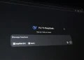 Close-up of a digital assistant interface on a dark screen, showcasing AI technology communication.