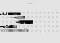 Abstract black and white graphic featuring a multimodal model pattern with various shapes.