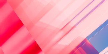Vibrant abstract geometric pattern with pink and blue gradients creating a modern artistic background.