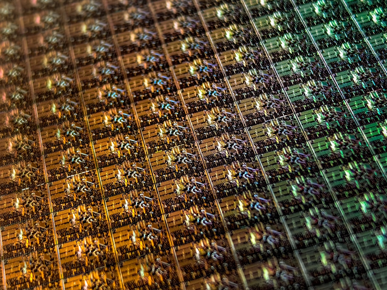 a close up view of a multicolored pattern