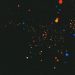 Colorful abstract pattern with vibrant dots on a black background, creative design.