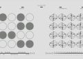 Visual representation of geometric calculations comparing bits and qubits in black and white.