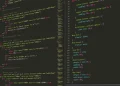Close-up of highlighted HTML and CSS code on a dark screen, suitable for tech themes.
