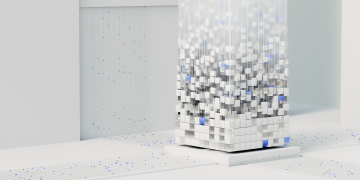 Abstract 3D render visualizing artificial intelligence and neural networks in digital form.