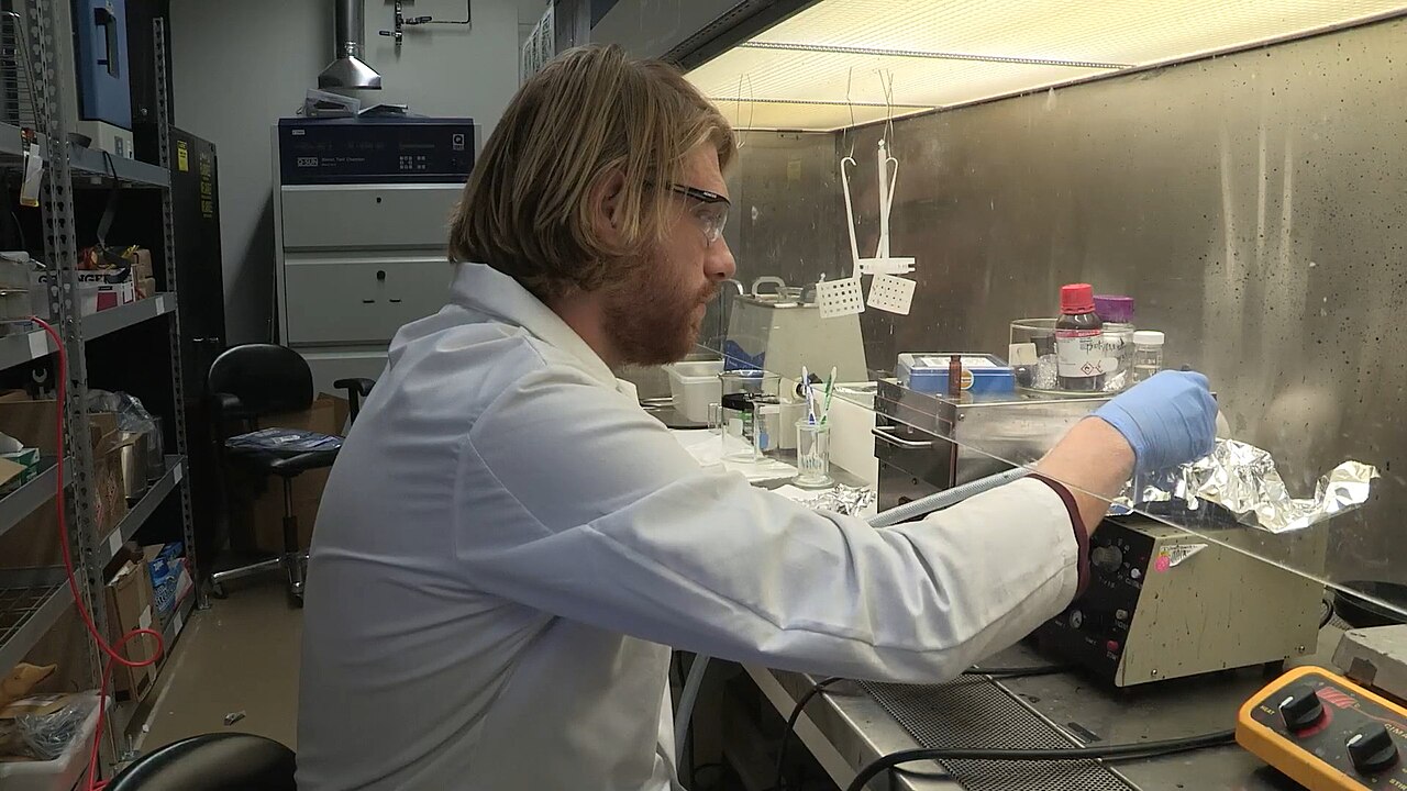 A scientist working in a laboratory