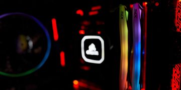 red green and blue neon light