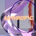 The word anthropic within a purple circle and abstract shapes.