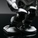 A detailed close-up of a high-tech robotic toy showcasing innovative design in a studio setting.