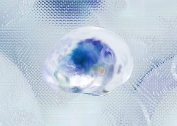 3D rendered abstract brain concept with neural network.
