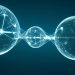 Modern digital spheres interconnected by glowing lines, showcasing a futuristic network concept.