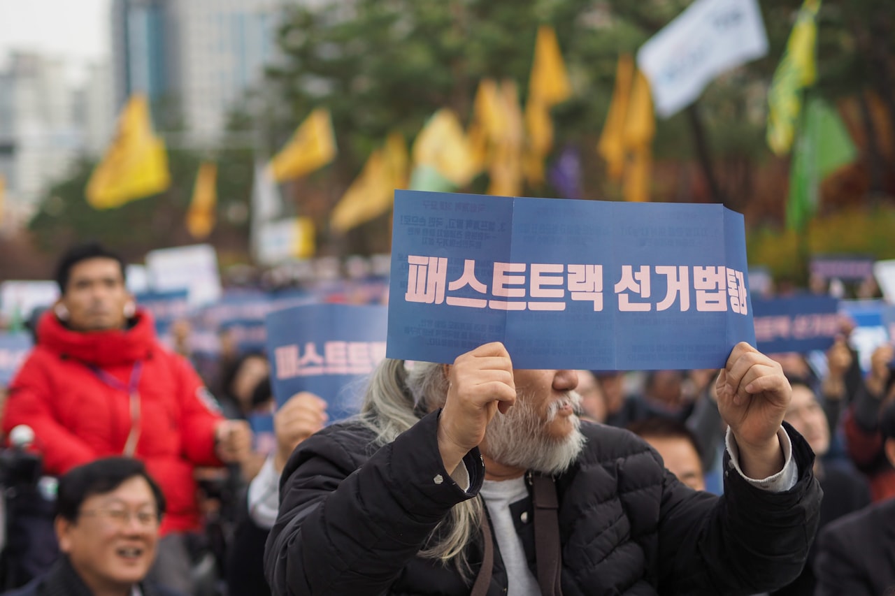 person holding signage