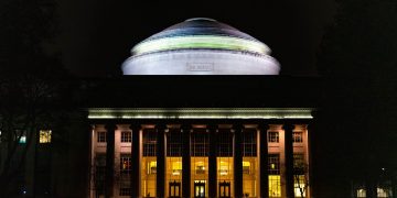 building at night