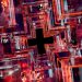 Abstract depiction of digital circuits with vibrant colors and intricate patterns.