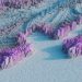 3D abstract geometric pattern featuring pastel pink and purple blocks, creating a modern visual effect.