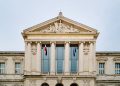The historic Palais de Justice in Nice, showcasing classic French architectural design.