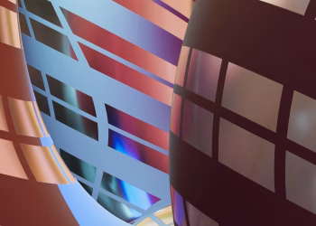 Vibrant abstract digital art with flowing lines and geometric patterns.