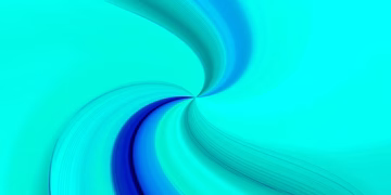 Dynamic abstract swirl design in blue and cyan tones, creating a vibrant visual