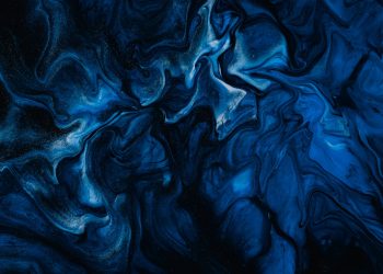 blue and black abstract painting