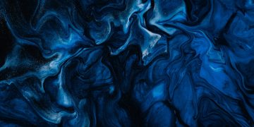 blue and black abstract painting