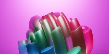 Dynamic colorful abstract art with vivid hues and smooth gradients.