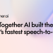 Together AI가 Artificial Analysis 기준 세계 최고속 음성인식 스택을 공개했다. 20시간 분량 음성을 10초 이내에 처리하는 성능을 달성했다.