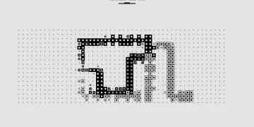 AI 멀티모달 모델 추상 흑백 다이어그램 — 멀티-LoRA 학습 아키텍처